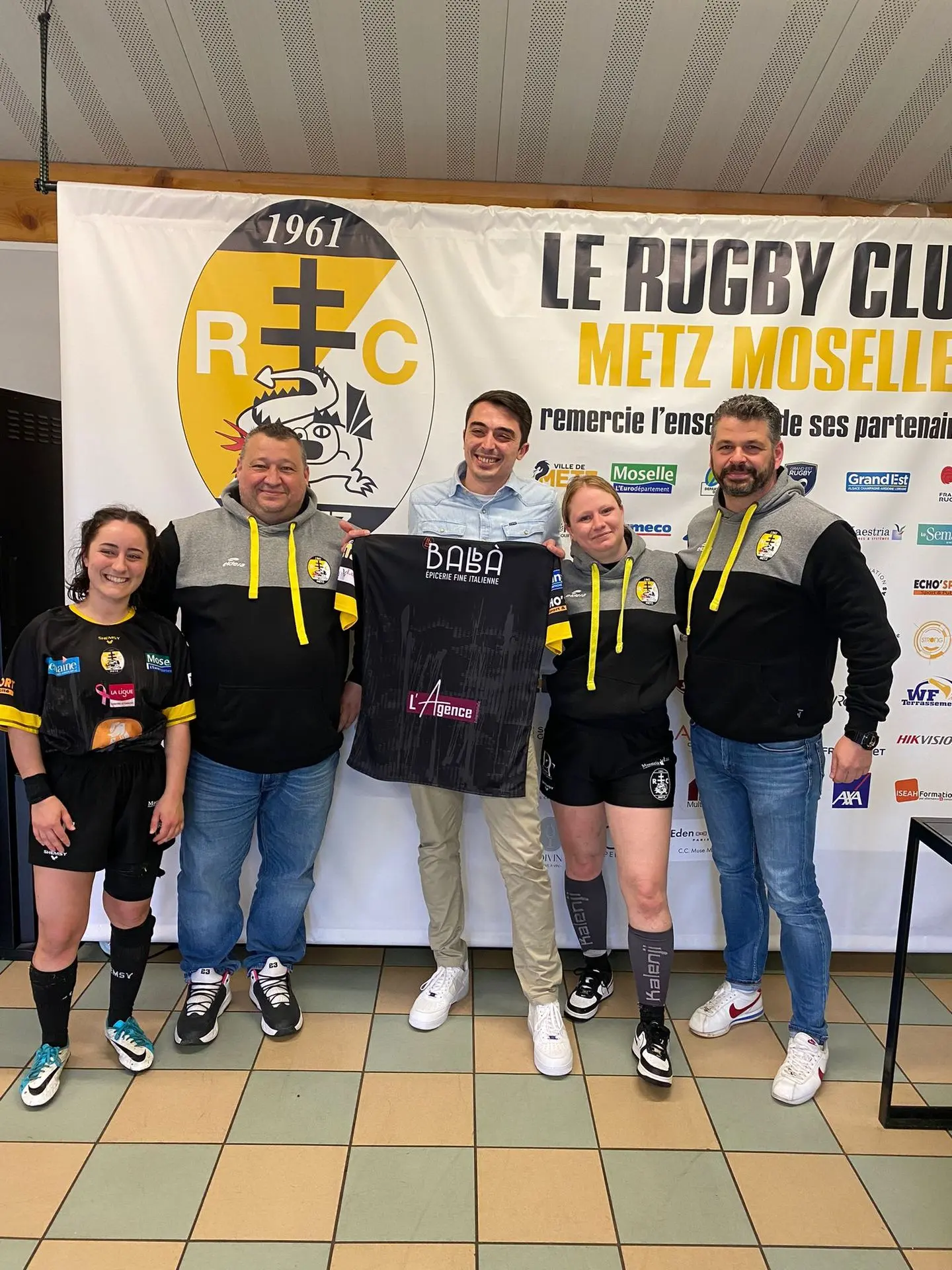 Présentation officielle du maillot du Rugby Club Metz Moselle par L’Agence Événementielle et les responsables partenaires