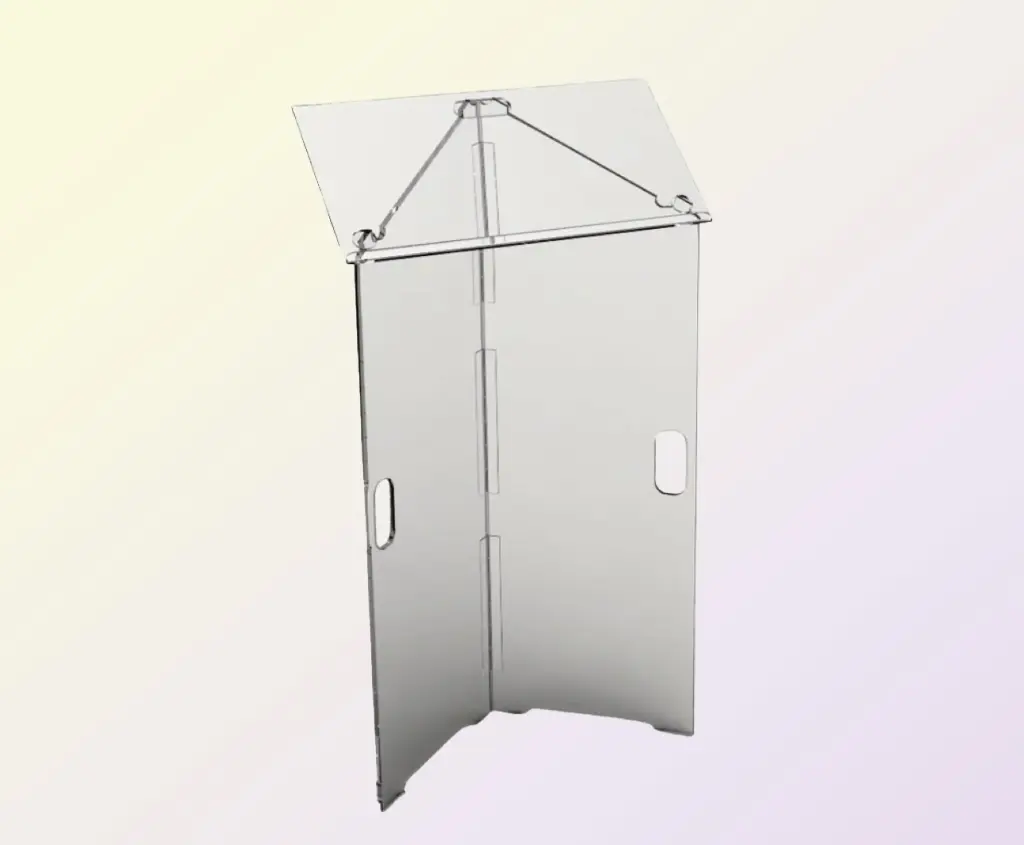 Pupitre plexiglas pliable 