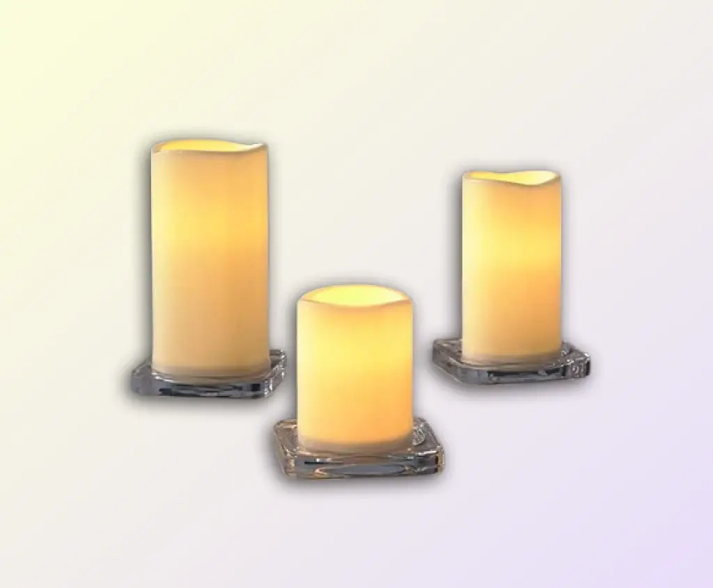 [BOUGIES-LED-LOT3] Lot de 3 bougies LED électriques