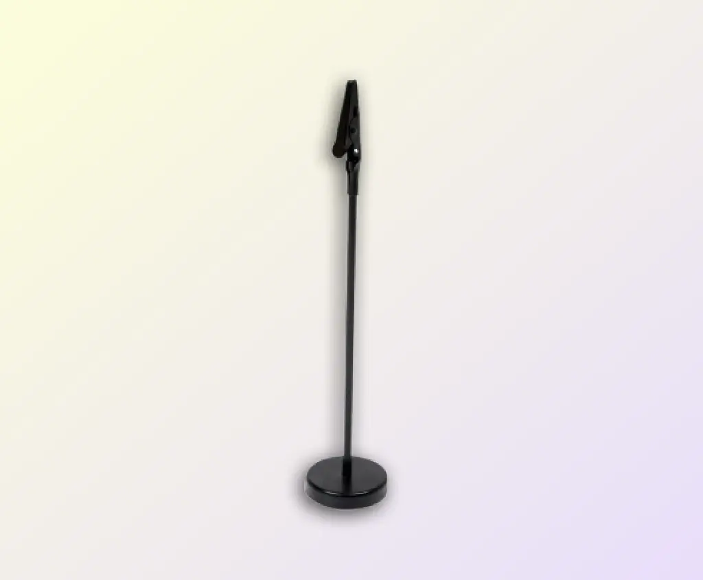 Support Porte-étiquette Métal Noir Mat