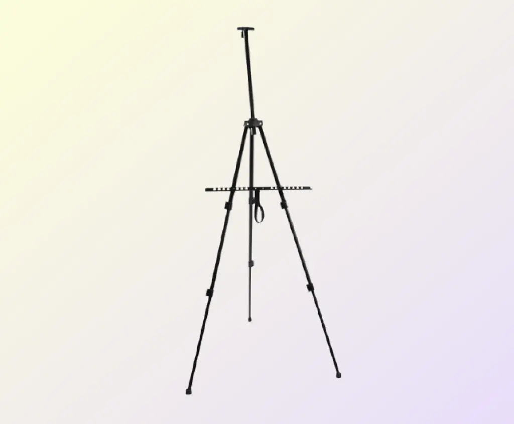 Chevalet en métal gris mat 